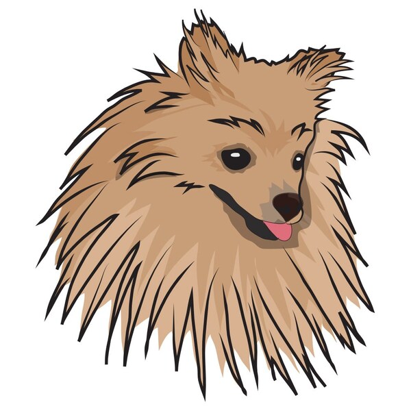 Pomeranian Dog Decal, Dog Lover Decor Vinyl Sticker